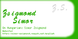 zsigmond simor business card